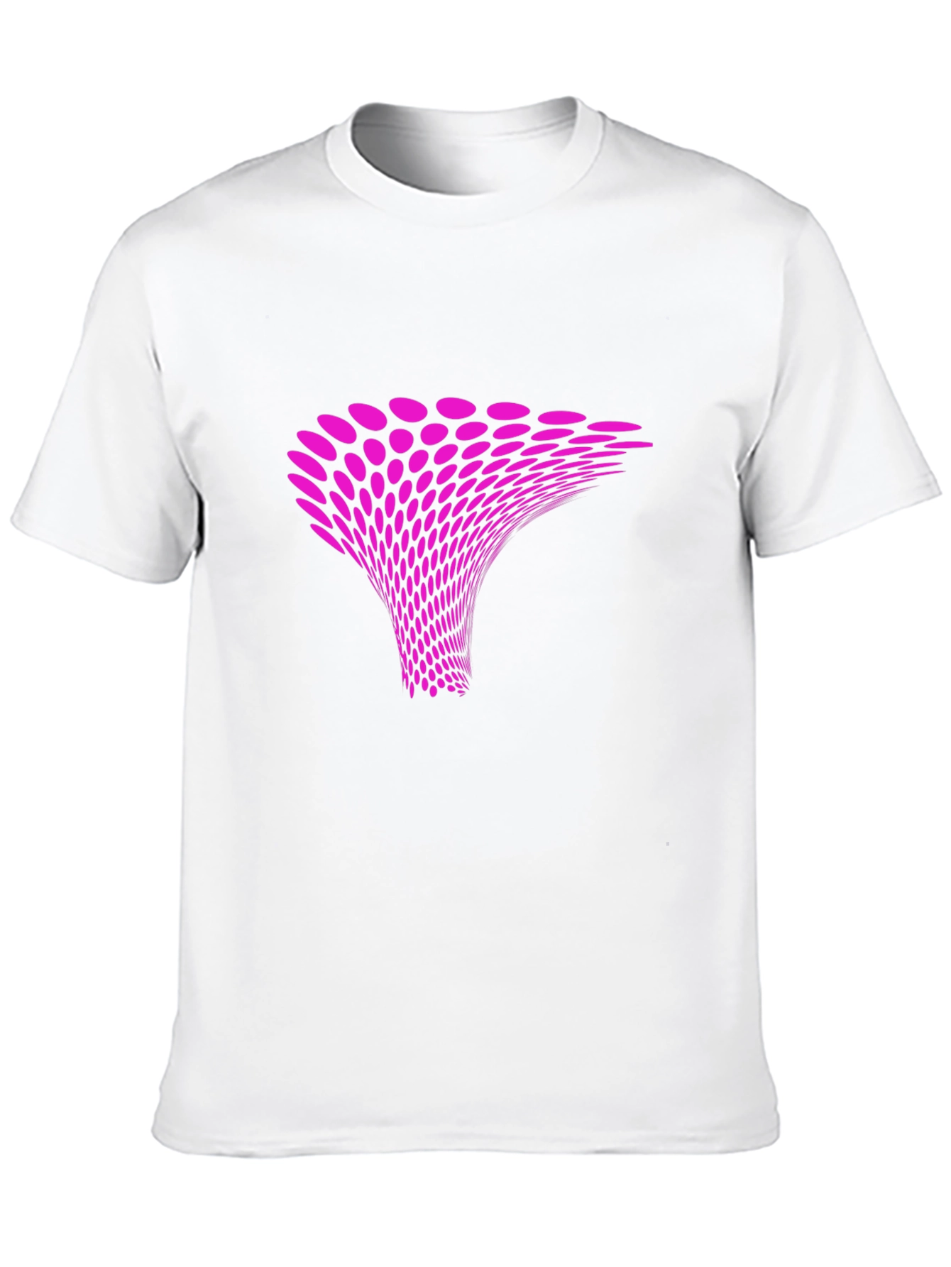 Abstract Pink Vortex Graphic Black T-Shirt