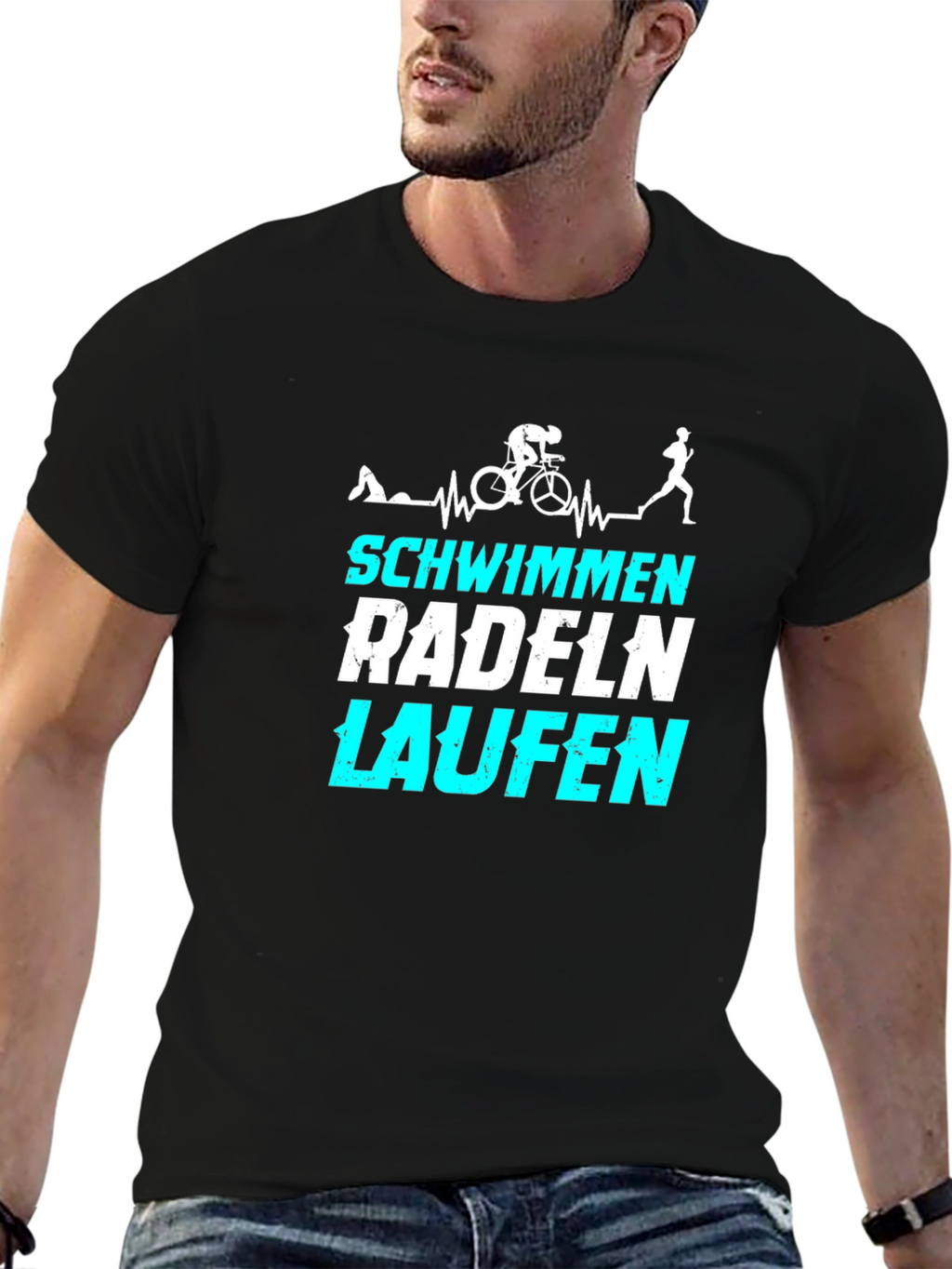 Triathlon T-Shirt: Swim Bike Run Tee