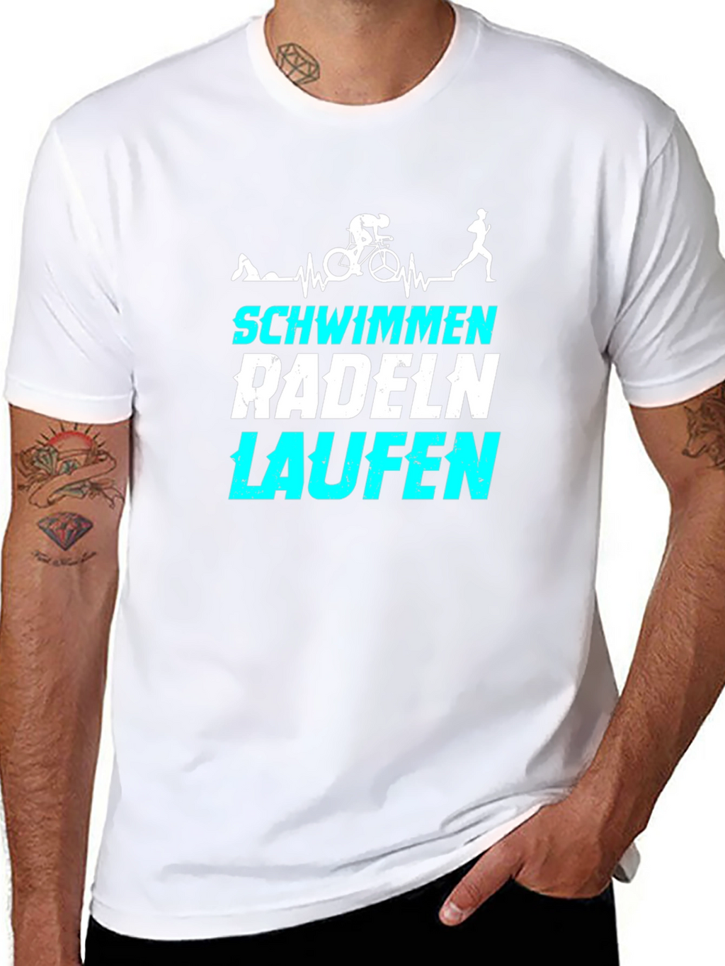 Triathlon T-Shirt: Swim Bike Run Tee