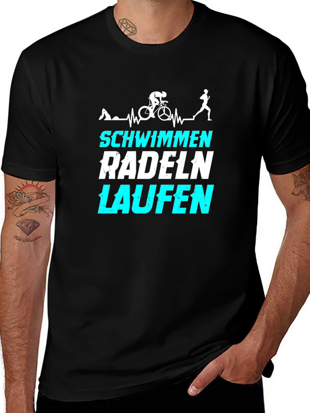 Triathlon T-Shirt: Swim Bike Run Tee