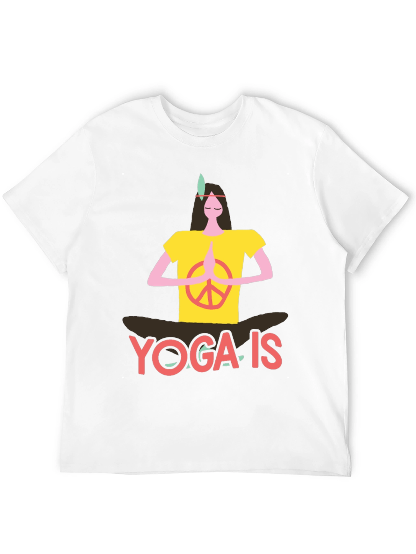 Yoga Is T-Shirt - Peace Sign Meditating Design