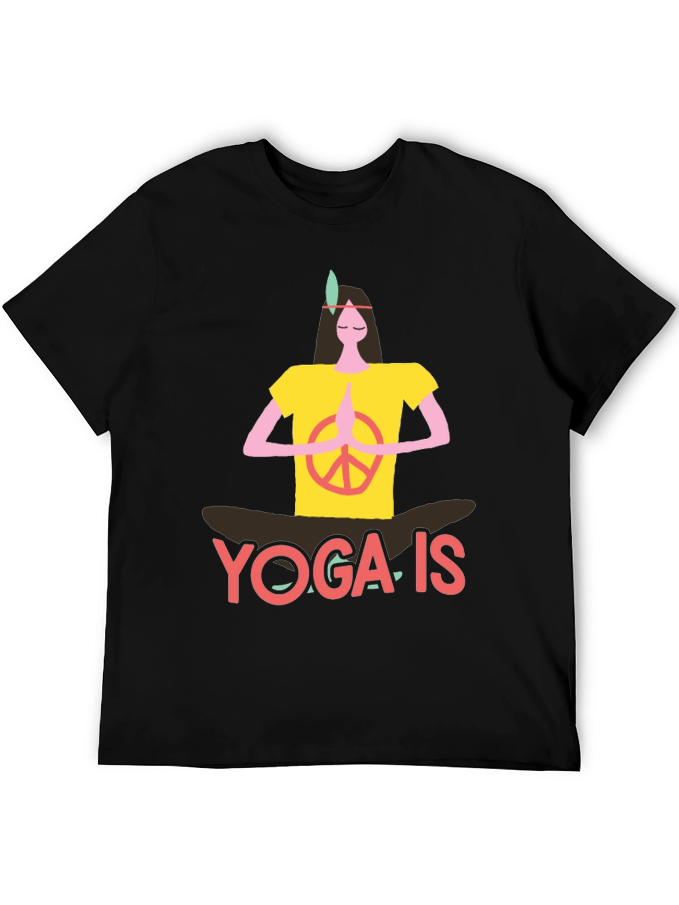 Yoga Is T-Shirt - Peace Sign Meditating Design