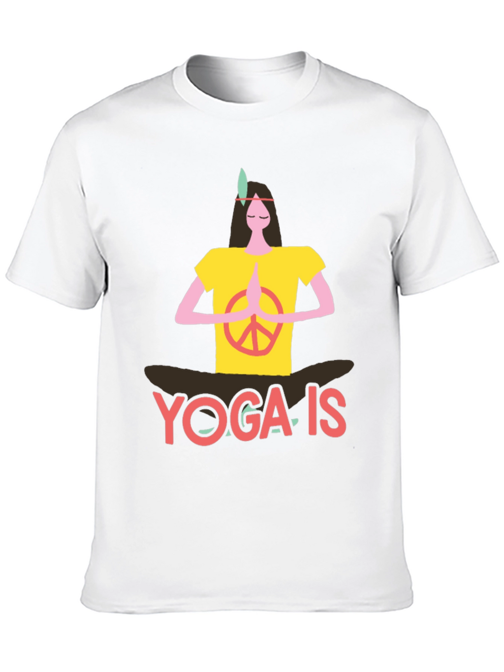 Yoga Is T-Shirt - Peace Sign Meditating Design