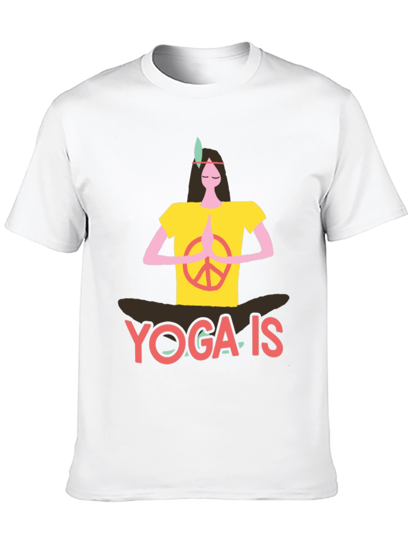 Yoga Is T-Shirt - Peace Sign Meditating Design