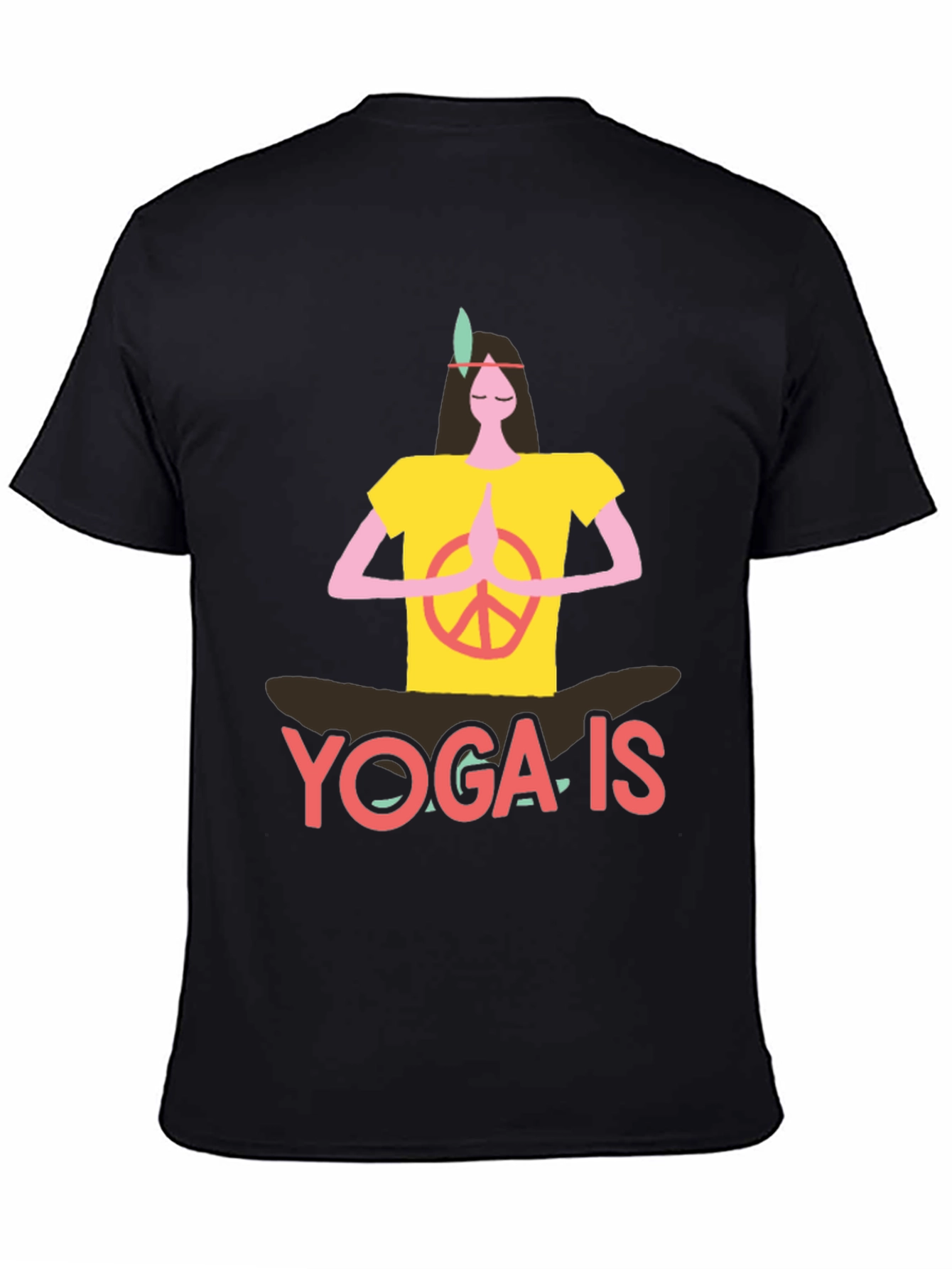 Yoga Is T-Shirt - Peace Sign Meditating Design