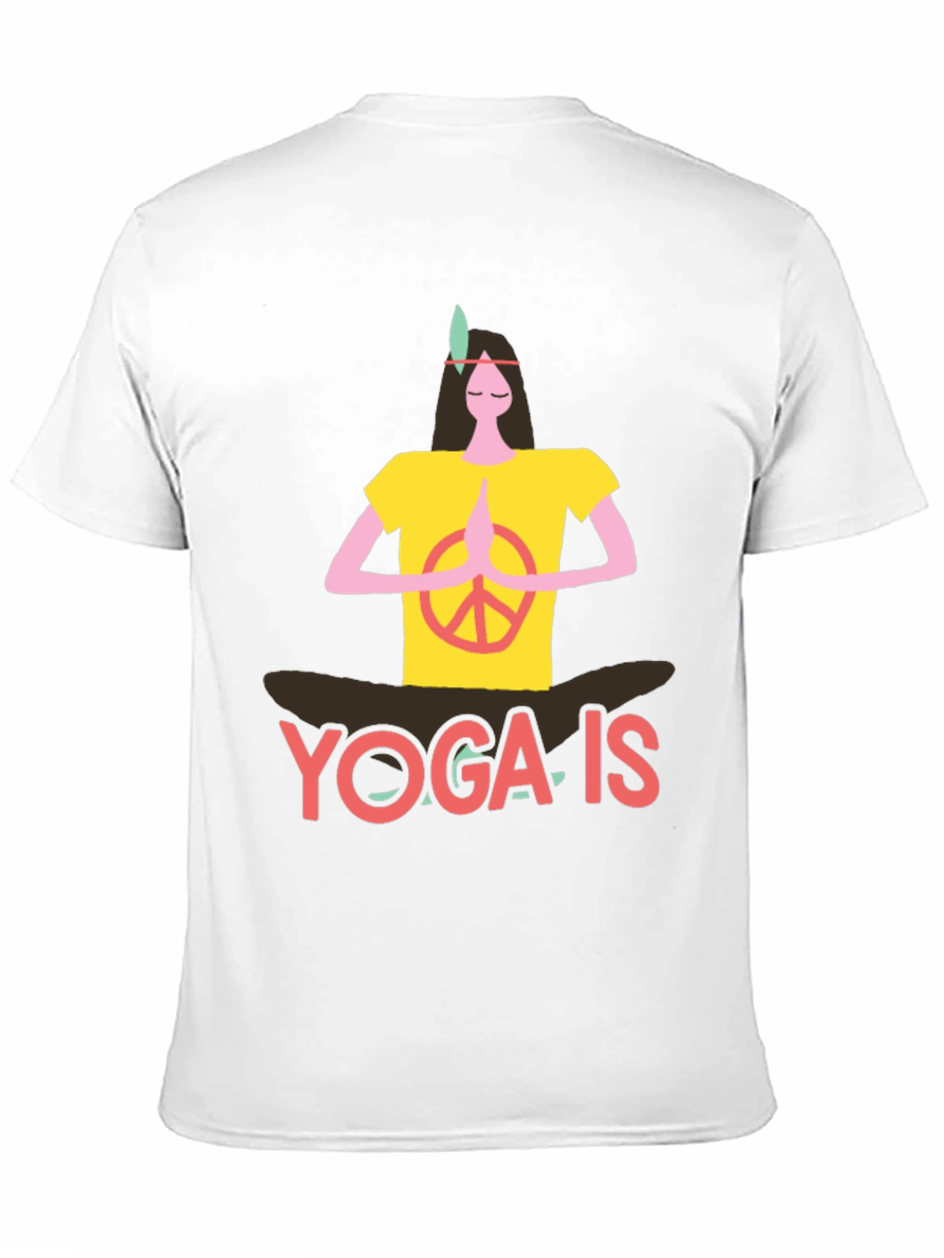 Yoga Is T-Shirt - Peace Sign Meditating Design