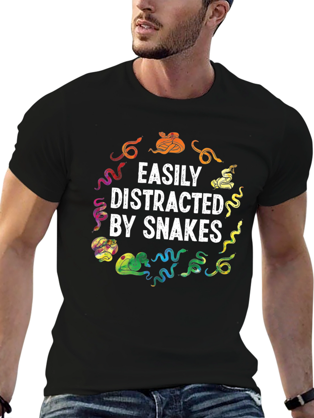 Easily Distracted By Snakes Graphic Tee