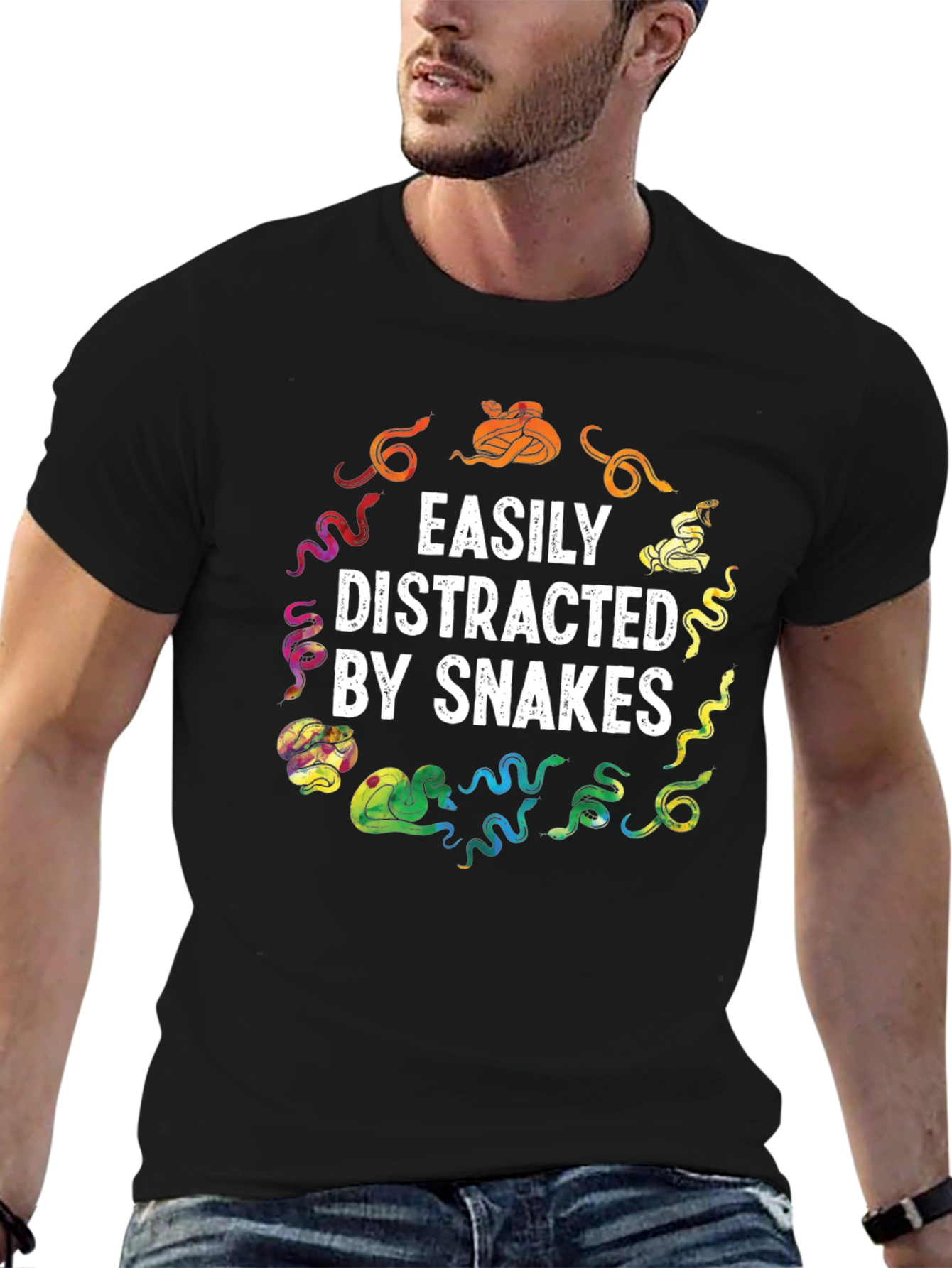 Easily Distracted By Snakes Graphic Tee