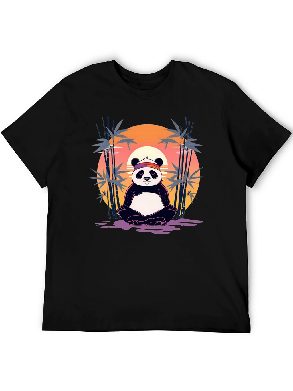 Zen Panda T-Shirt - Meditating Bear Graphic Tee