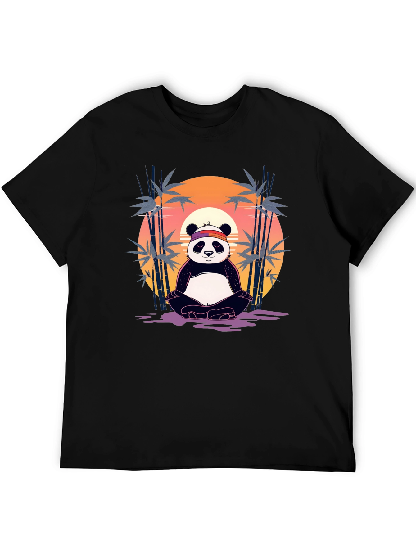 Zen Panda T-Shirt - Meditating Bear Graphic Tee