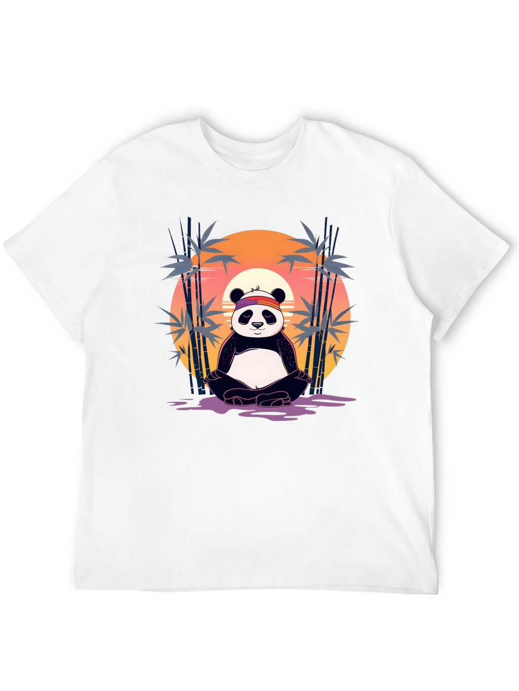 Zen Panda T-Shirt - Meditating Bear Graphic Tee