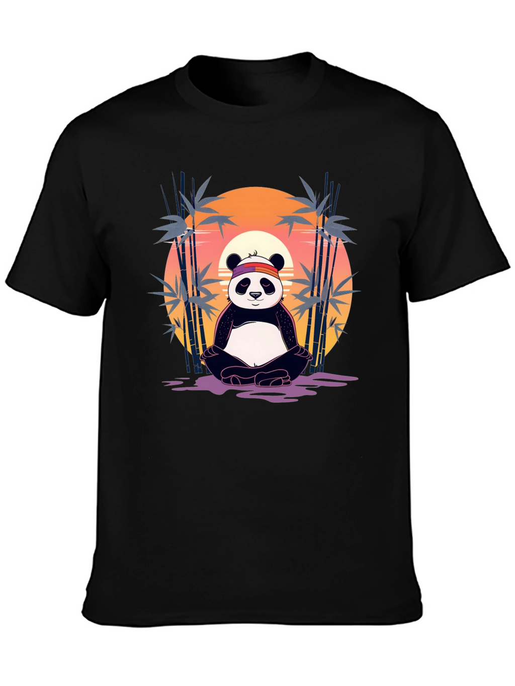 Zen Panda T-Shirt - Meditating Bear Graphic Tee