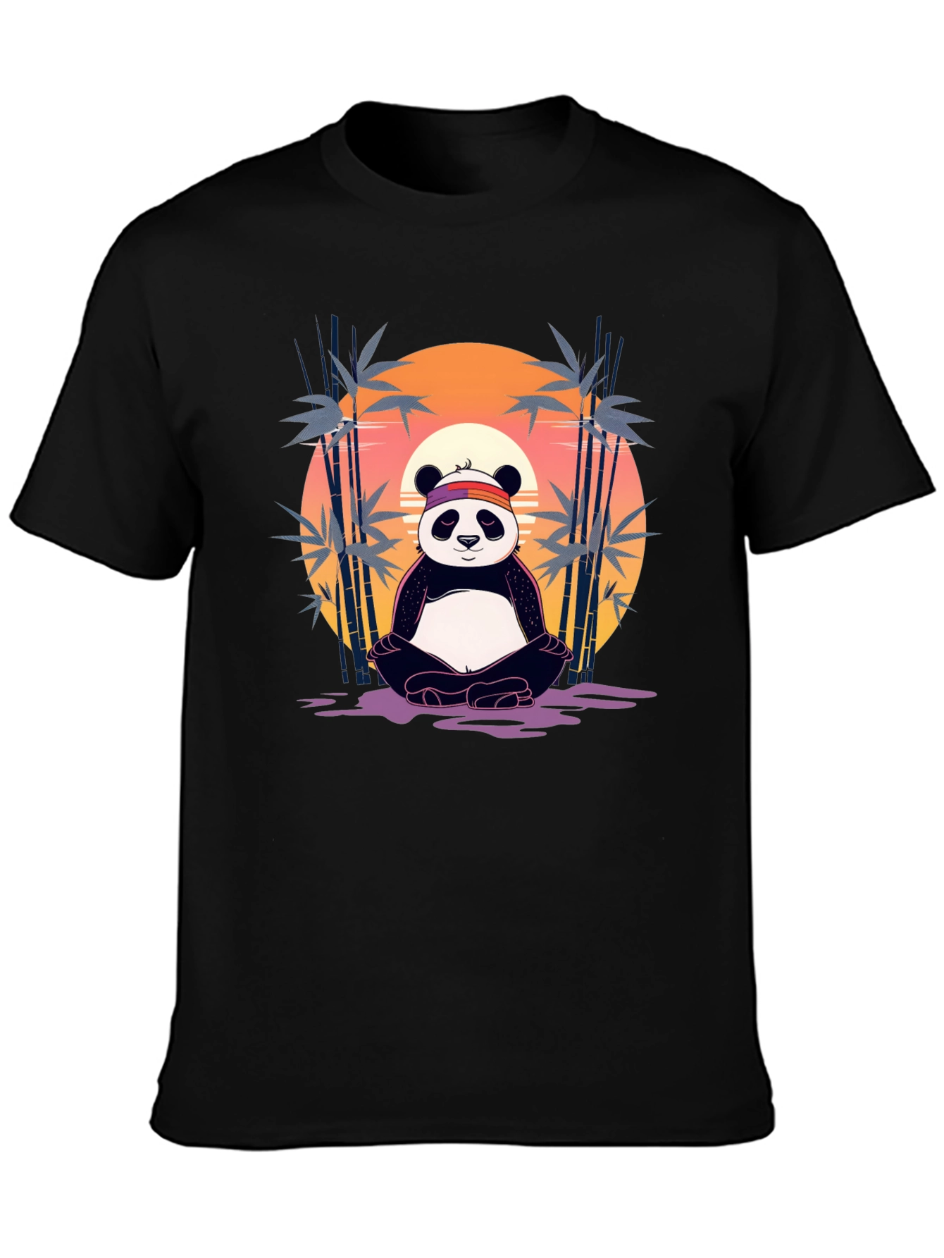 Zen Panda T-Shirt - Meditating Bear Graphic Tee