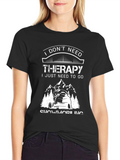 I Dont Need Therapy Snowmobiling Graphic T-Shirt