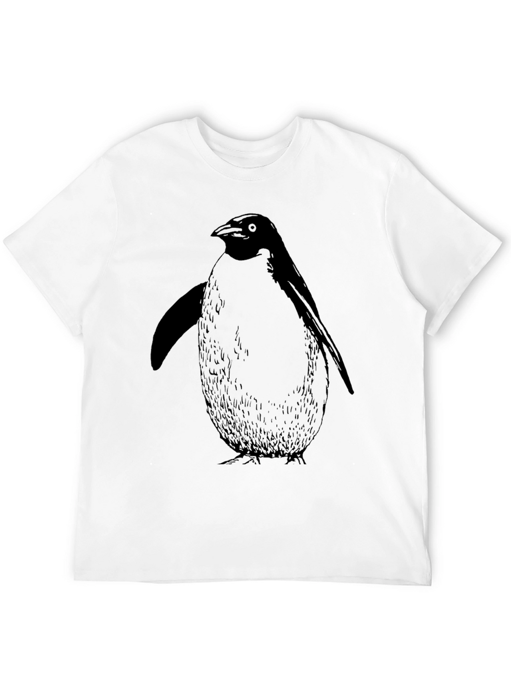 Mens Black Penguin Graphic Tee - Casual Style