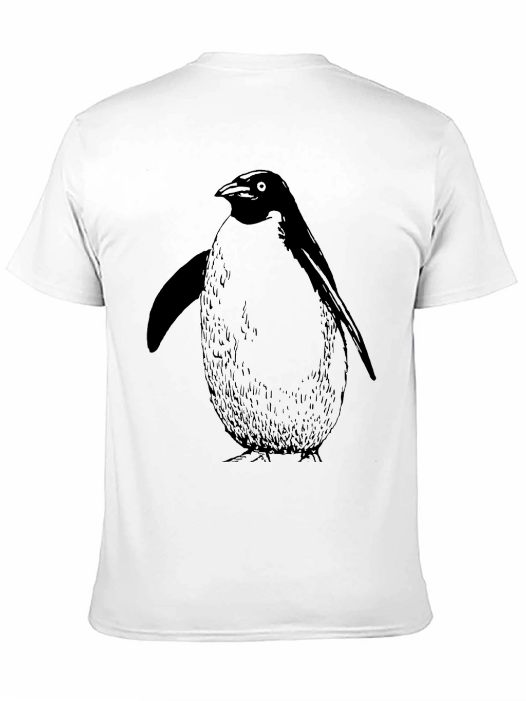 Mens Black Penguin Graphic Tee - Casual Style
