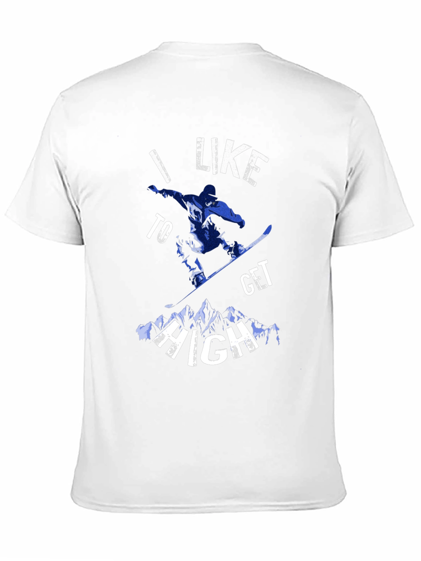 I Like To Get High Snowboarding Black Tee