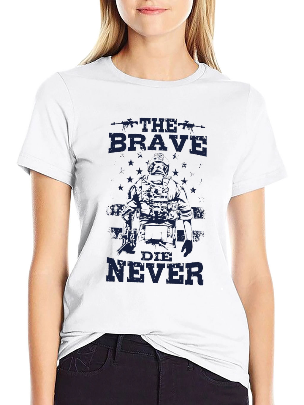 The Brave Die Never Graphic T-Shirt