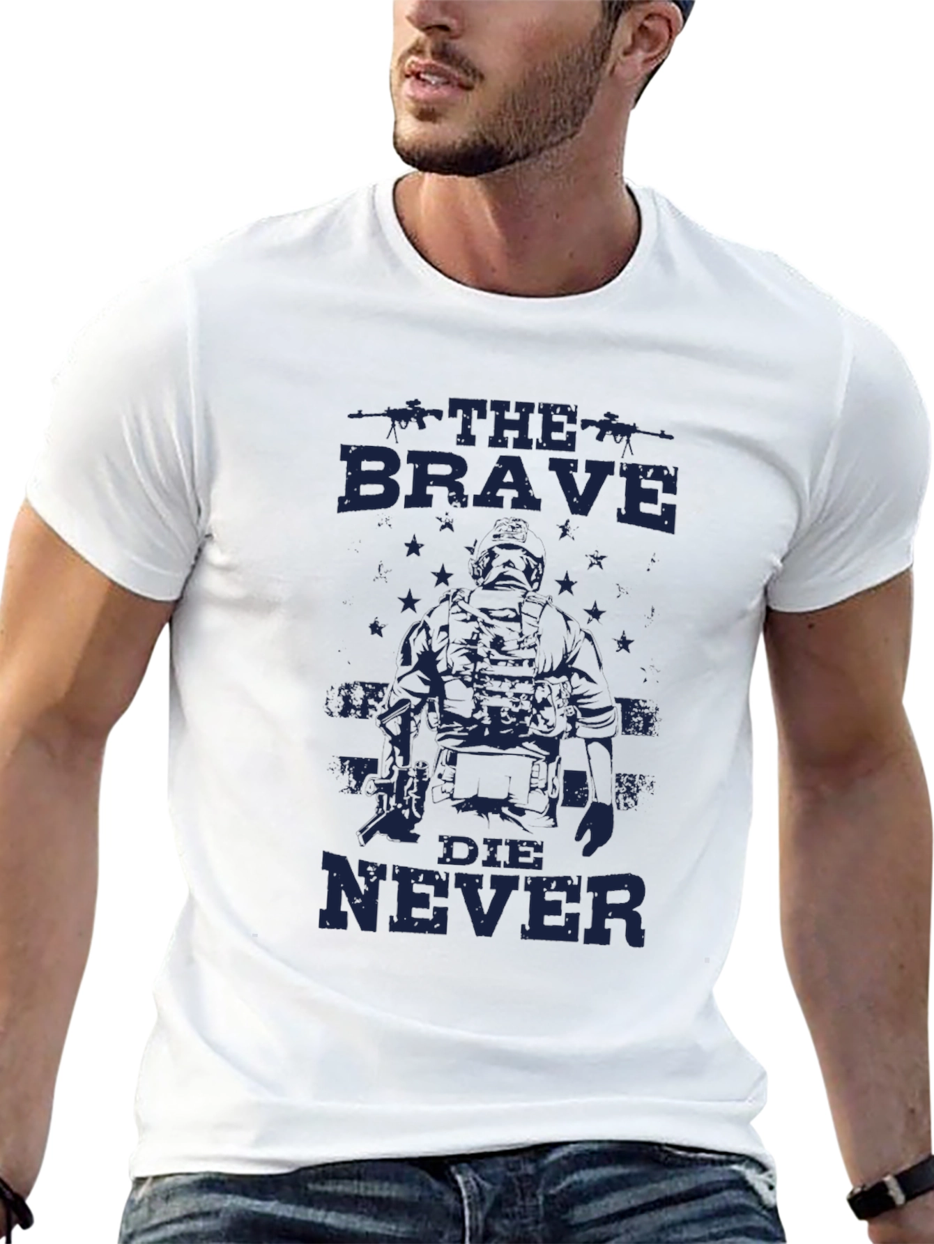 The Brave Die Never Graphic T-Shirt