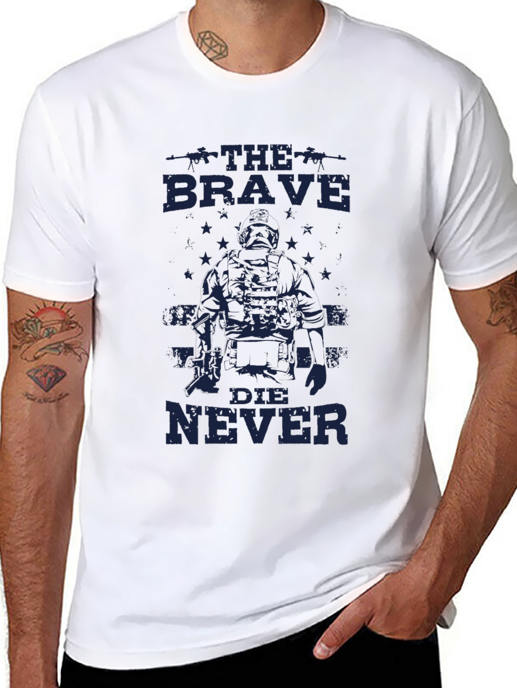 The Brave Die Never Graphic T-Shirt