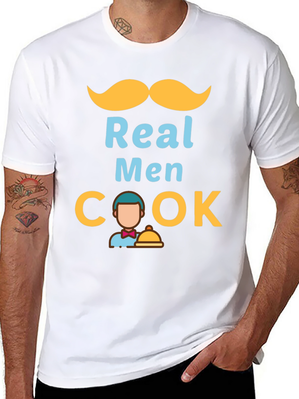 Real Men Cook Graphic T-Shirt - Chef Humor