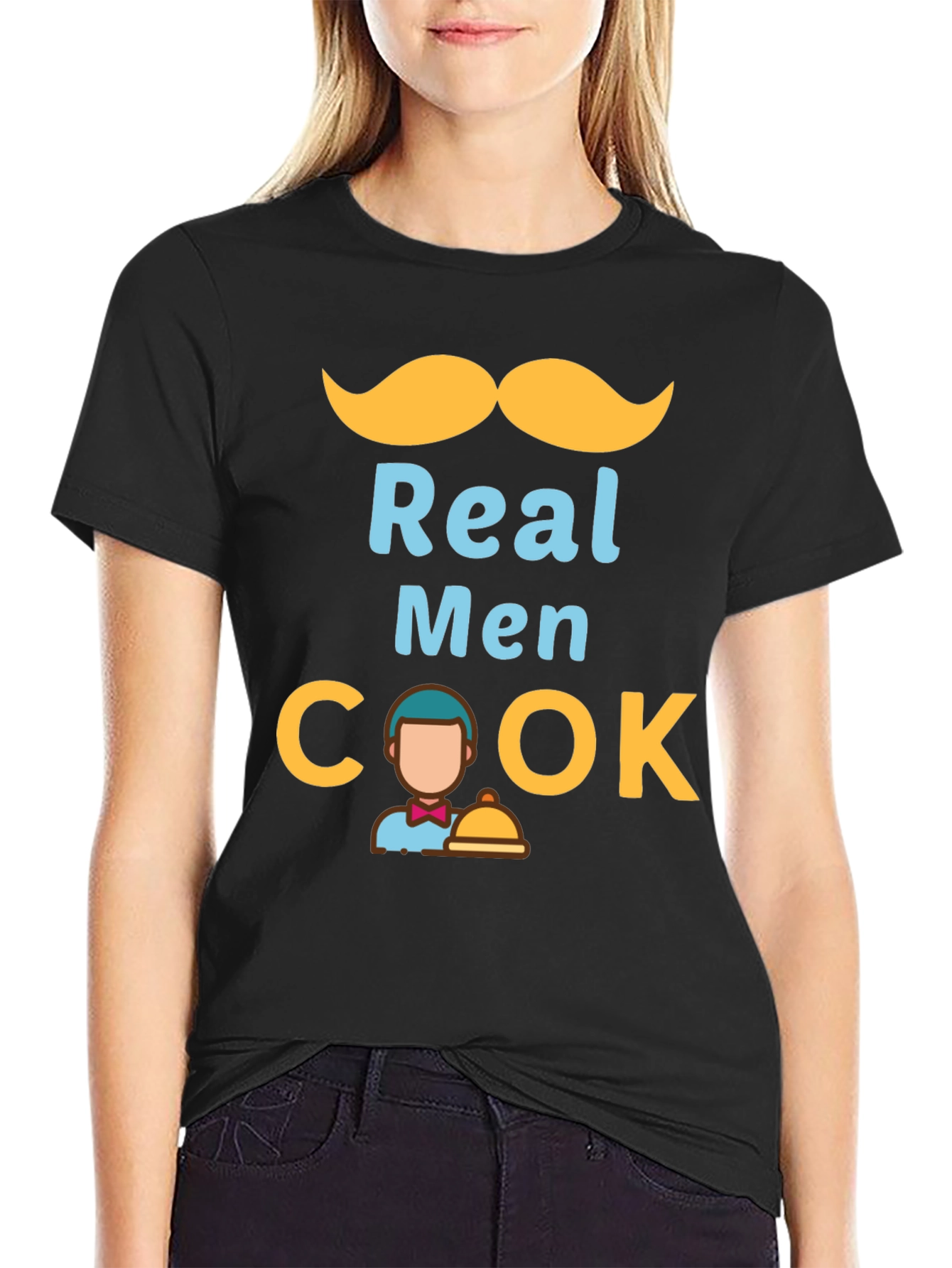 Real Men Cook Graphic T-Shirt - Chef Humor