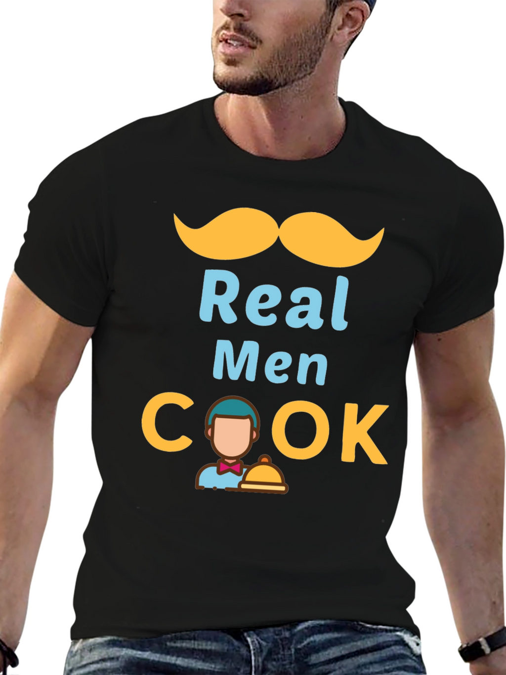Real Men Cook Graphic T-Shirt - Chef Humor