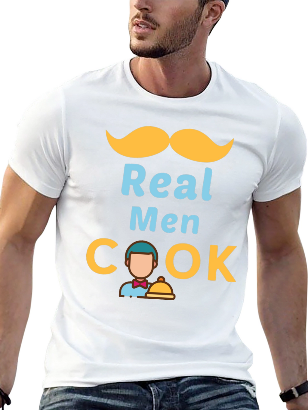 Real Men Cook Graphic T-Shirt - Chef Humor