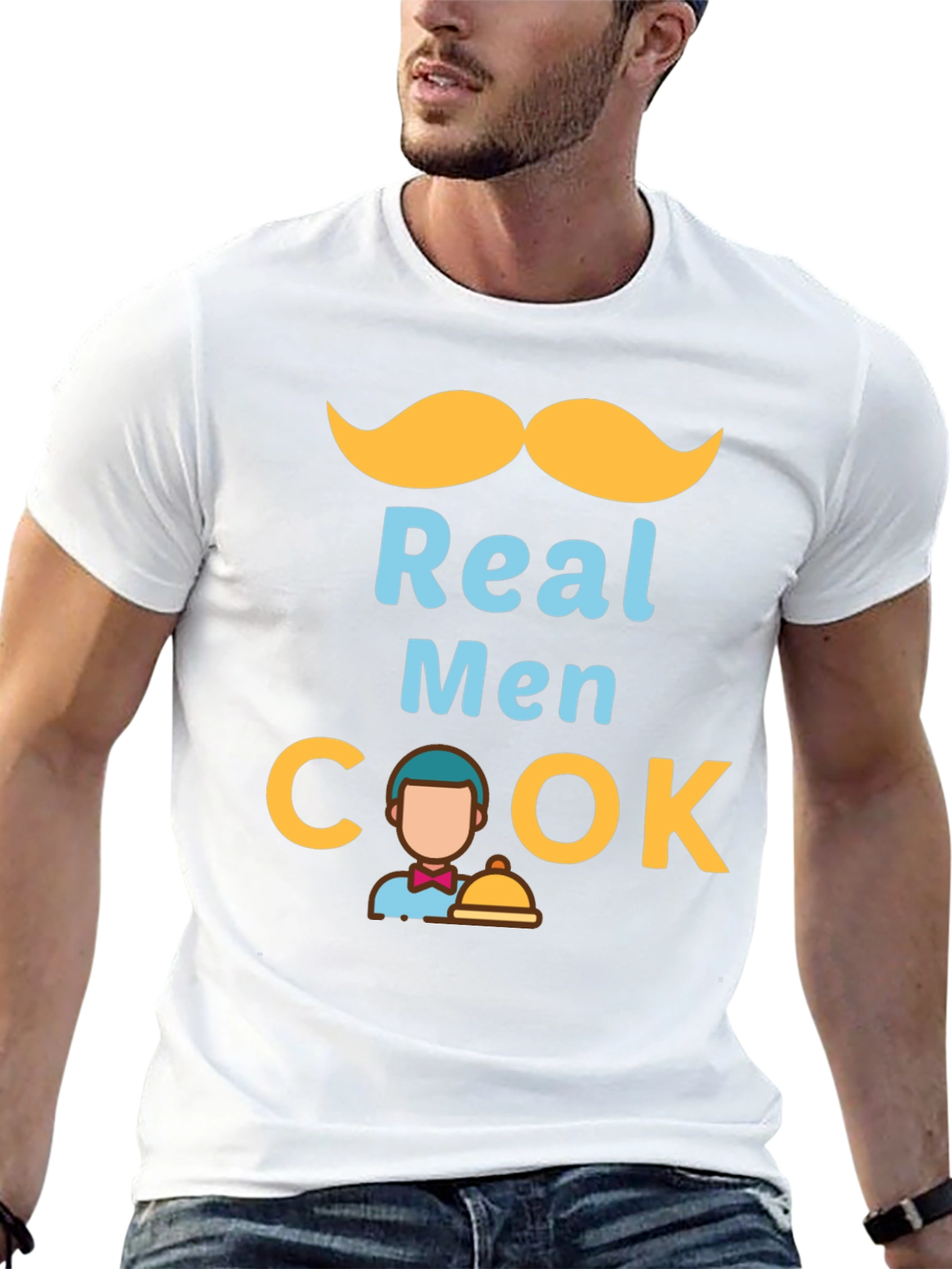 Real Men Cook Graphic T-Shirt - Chef Humor