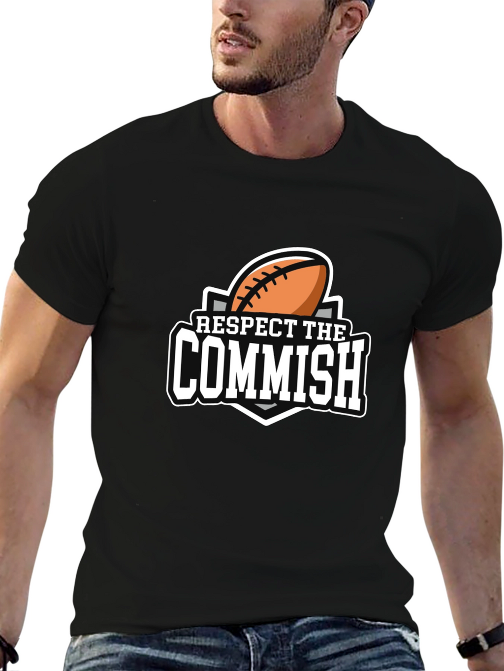 Respect The Commish T-Shirt Football Commissioner Gift