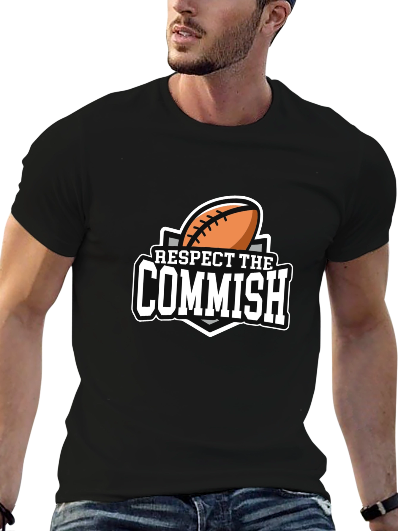 Respect The Commish T-Shirt Football Commissioner Gift