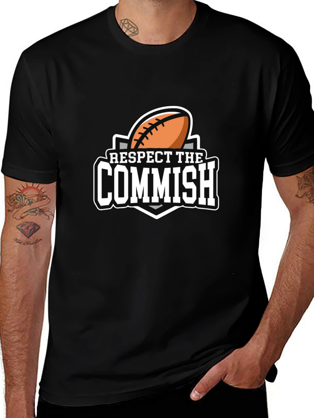 Respect The Commish T-Shirt Football Commissioner Gift