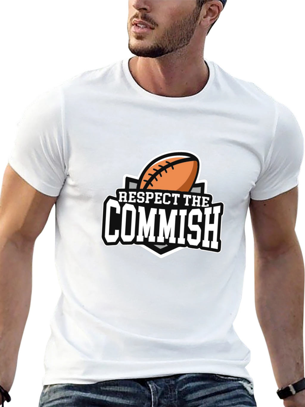 Respect The Commish T-Shirt Football Commissioner Gift