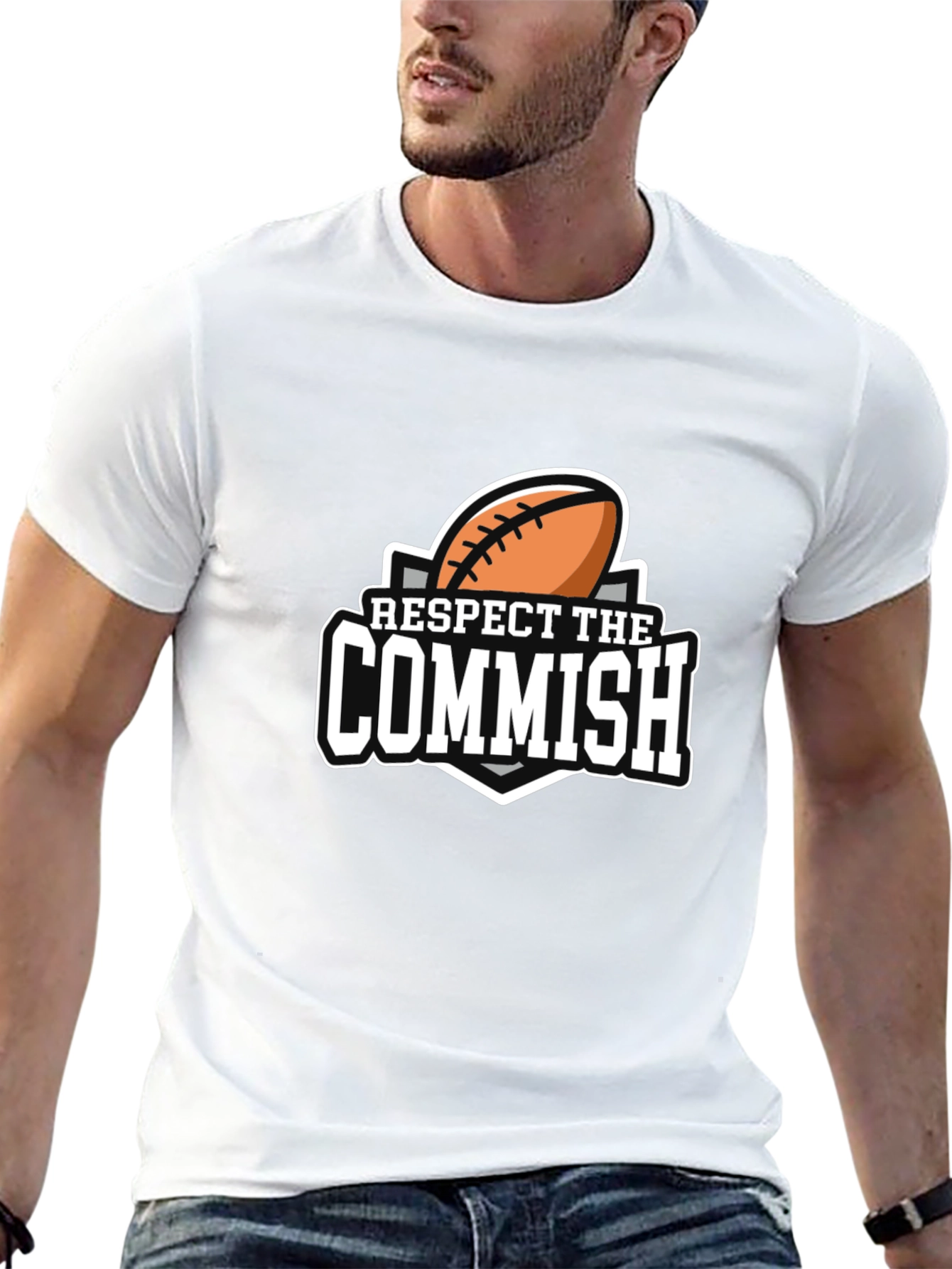 Respect The Commish T-Shirt Football Commissioner Gift