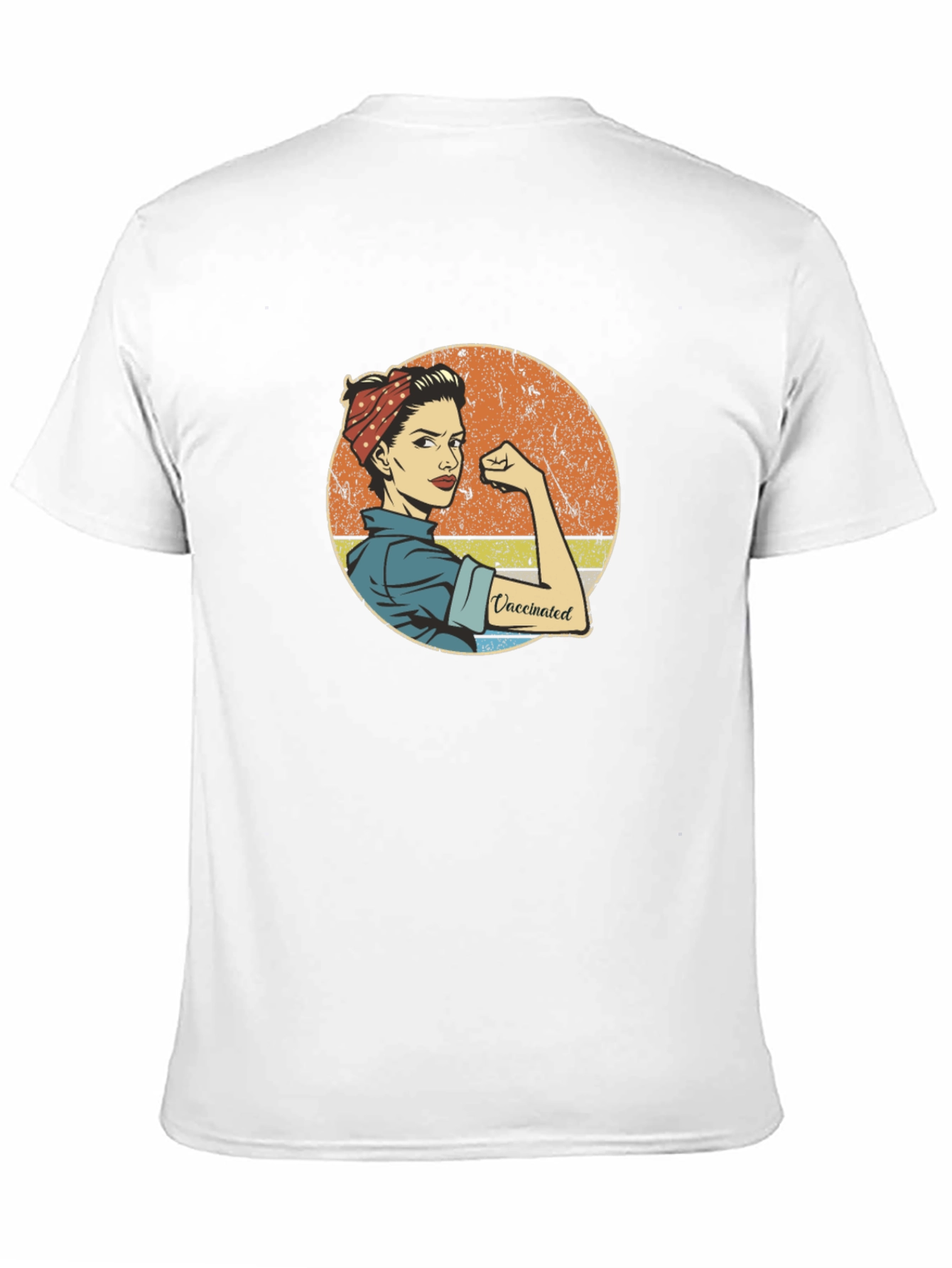 Vaccinated Rosie the Riveter Black T-Shirt