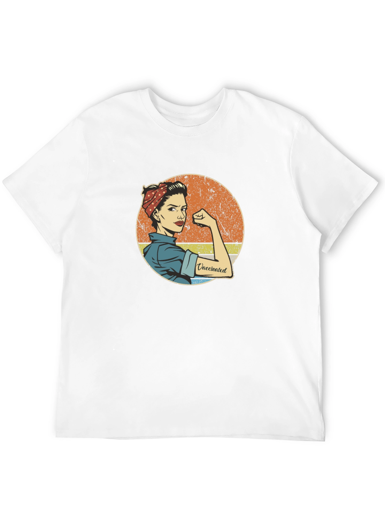 Vaccinated Rosie the Riveter Black T-Shirt