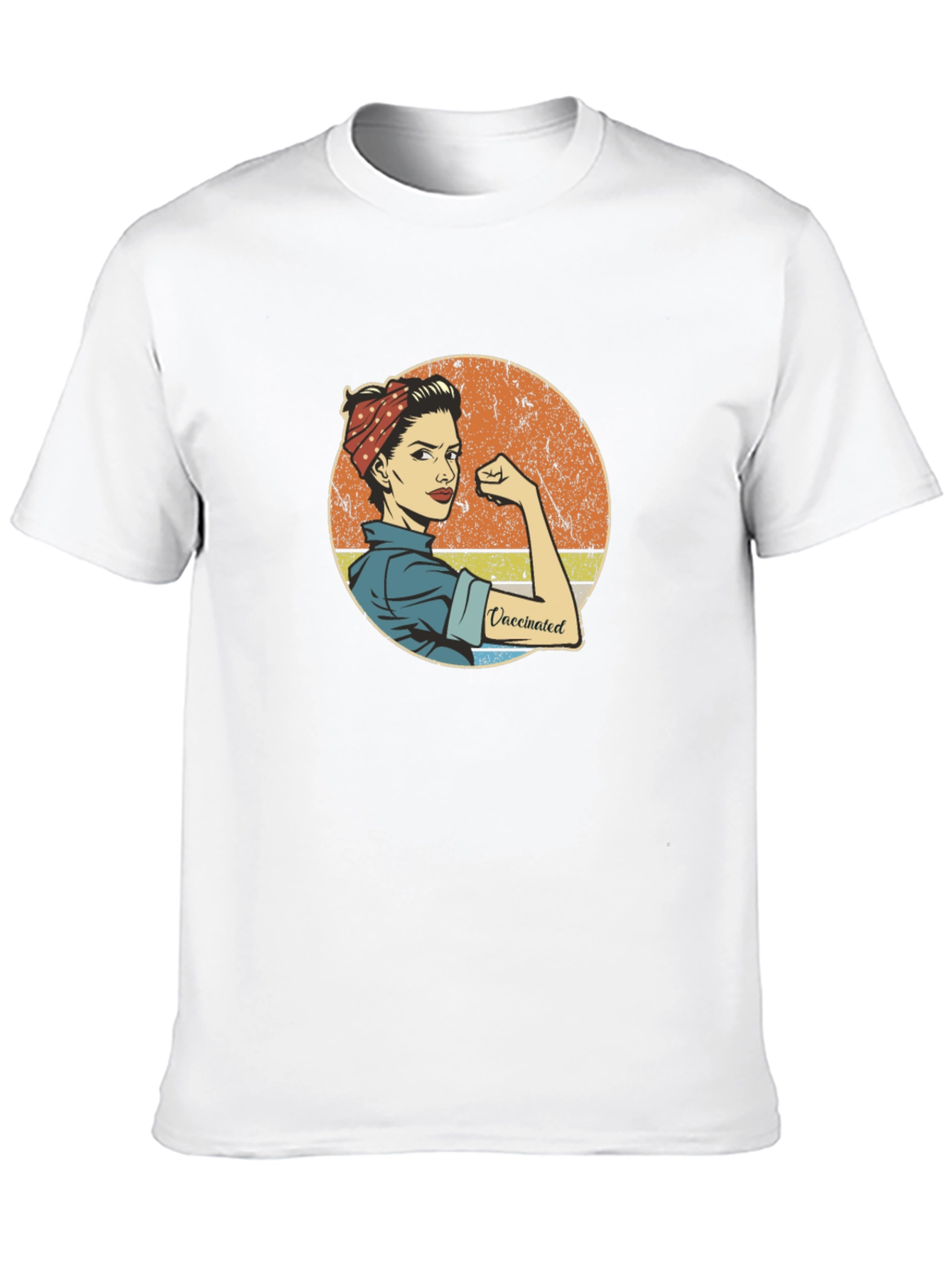 Vaccinated Rosie the Riveter Black T-Shirt