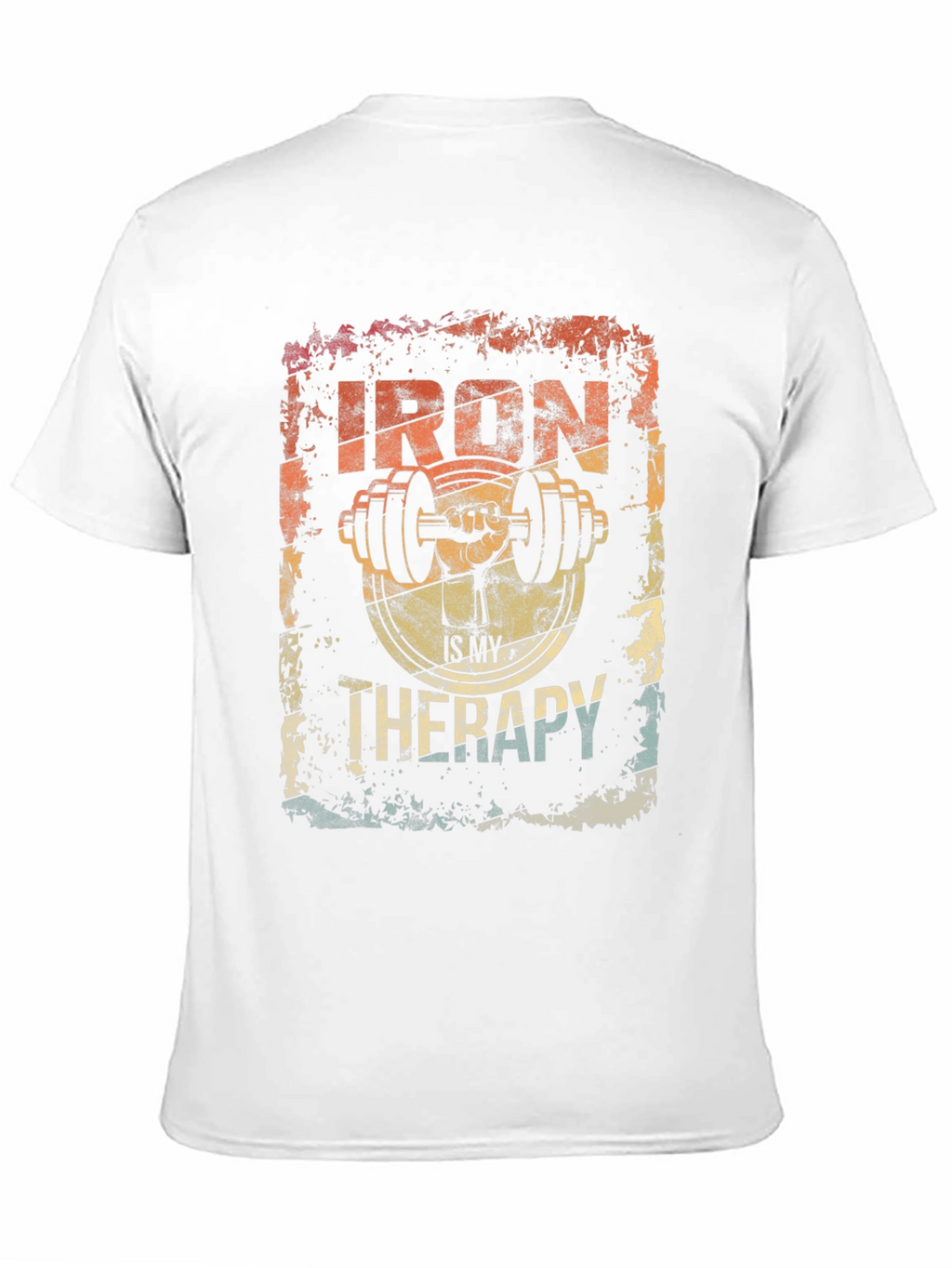 Iron Is My Therapy T-Shirt Gym Workout Tee