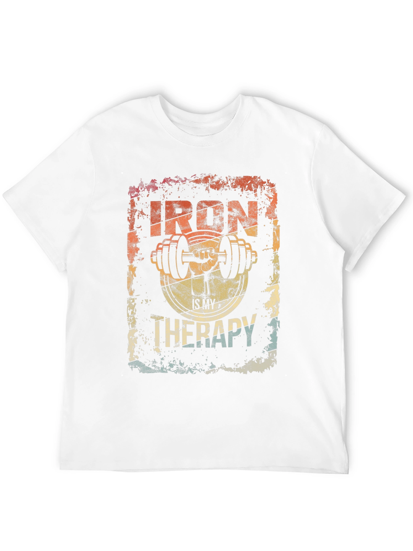 Iron Is My Therapy T-Shirt Gym Workout Tee