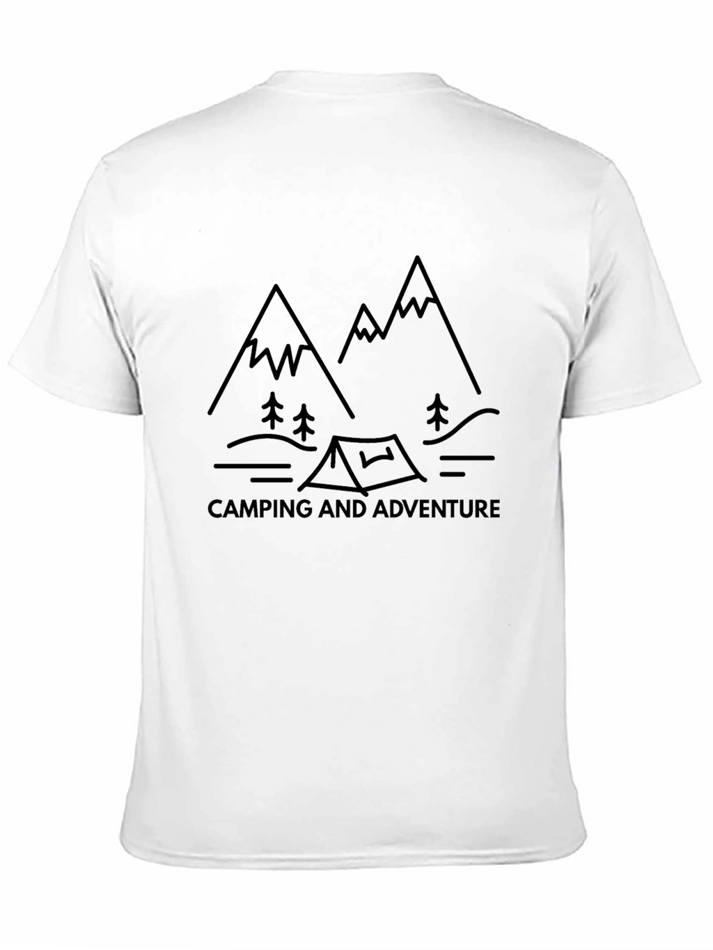 Camping Adventure Black Graphic Tee