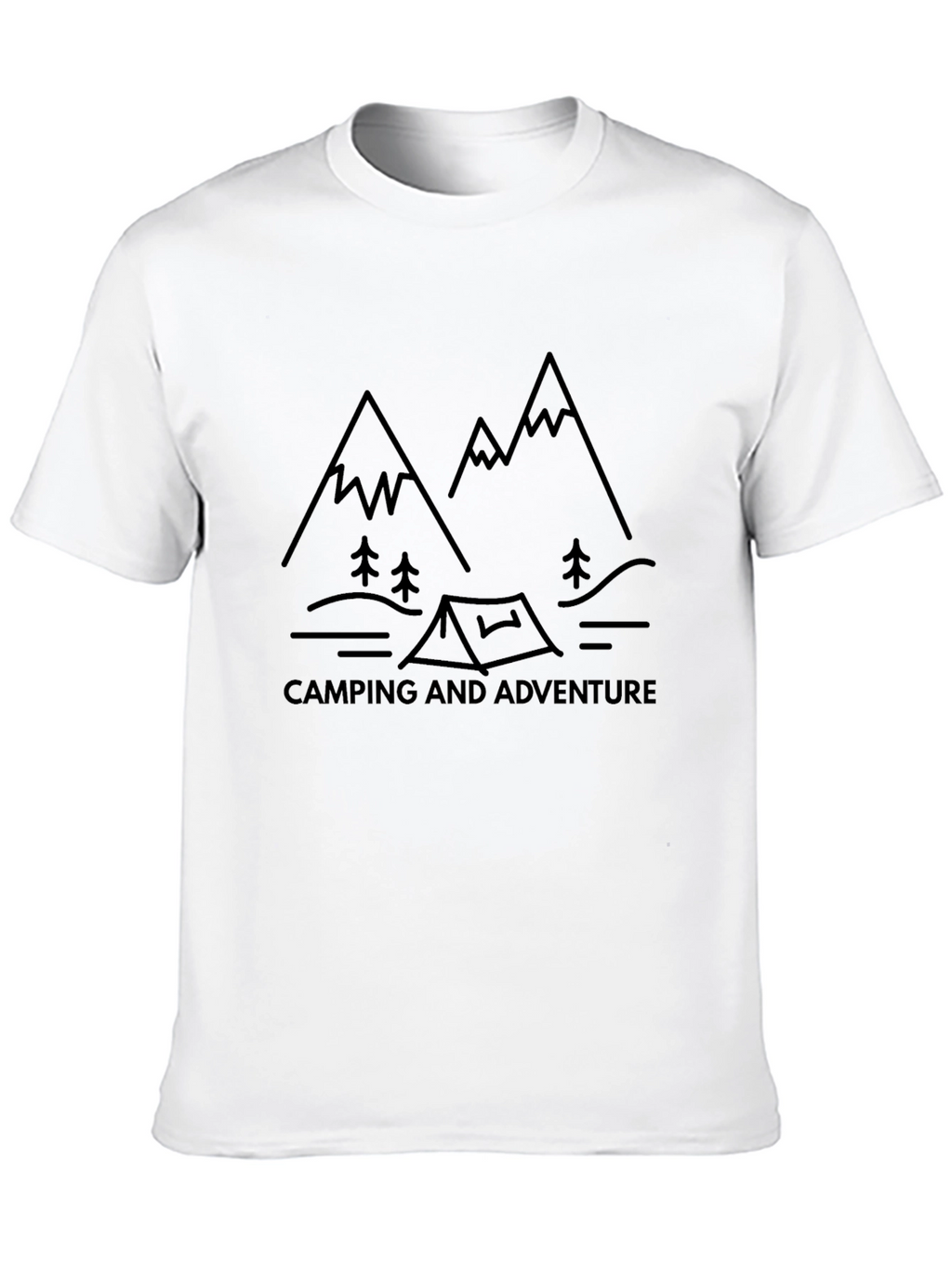 Camping Adventure Black Graphic Tee