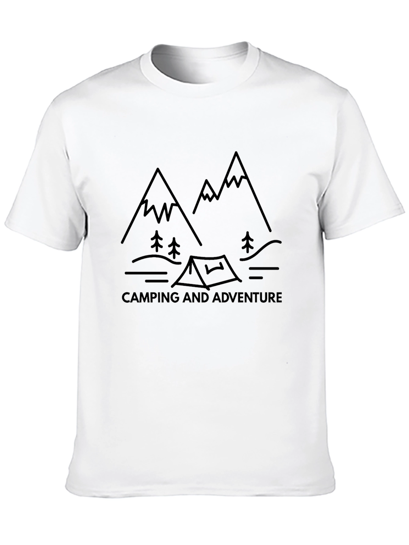 Camping Adventure Black Graphic Tee