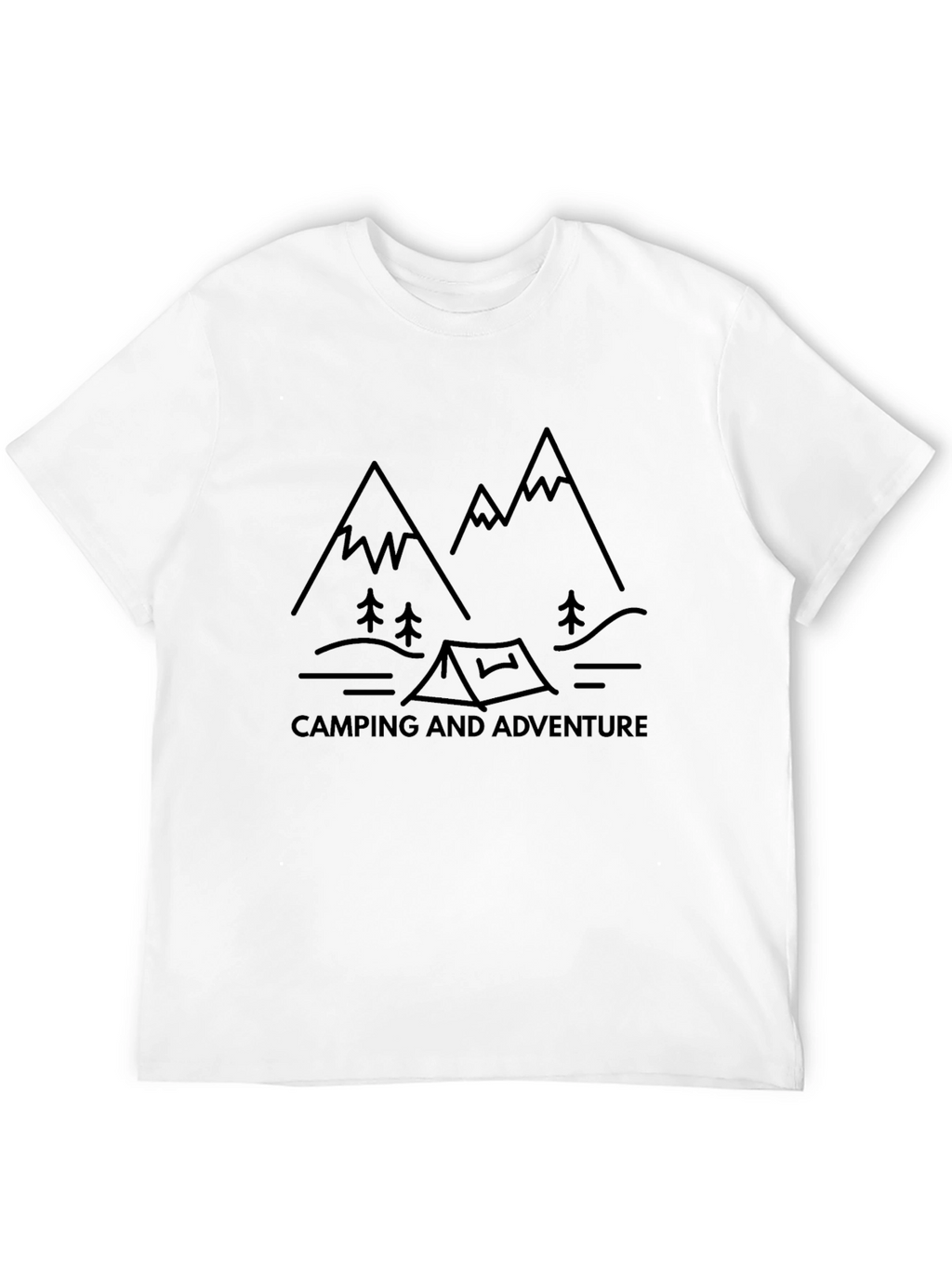 Camping Adventure Black Graphic Tee