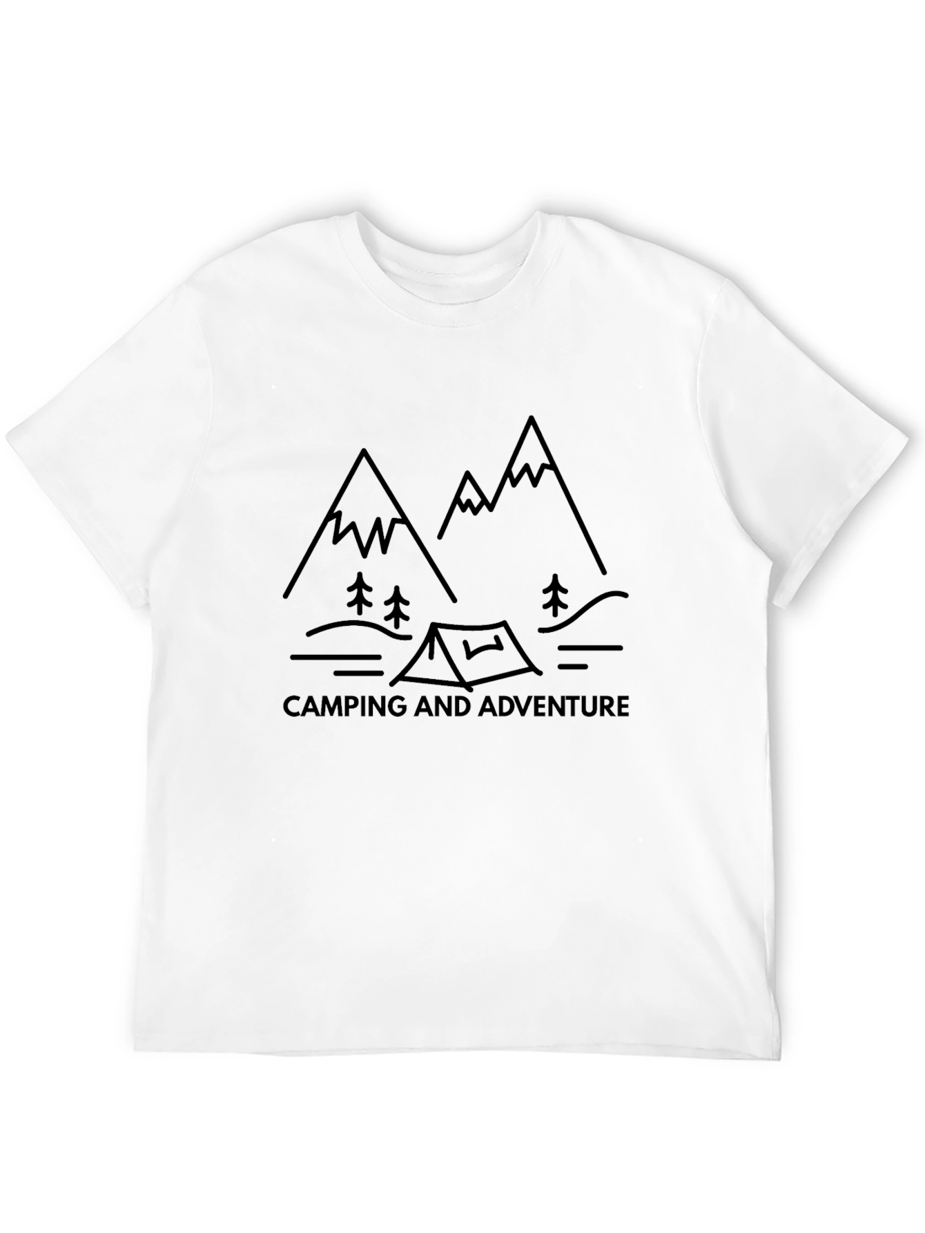 Camping Adventure Black Graphic Tee