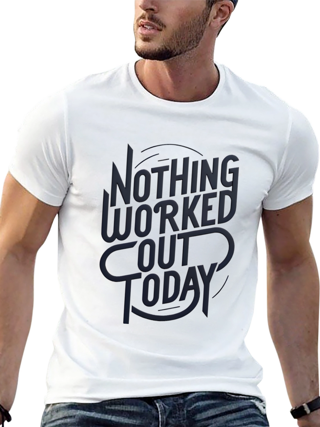 Nothing Worked Out Today Black Graphic Tee