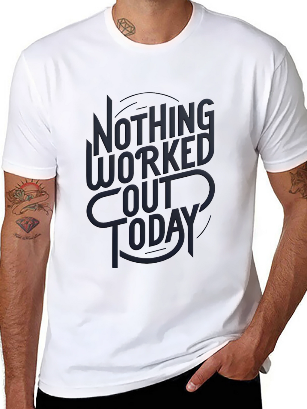 Nothing Worked Out Today Black Graphic Tee