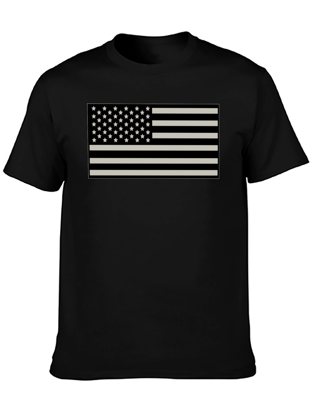 American Flag Graphic Tee - Patriotic Black Shirt