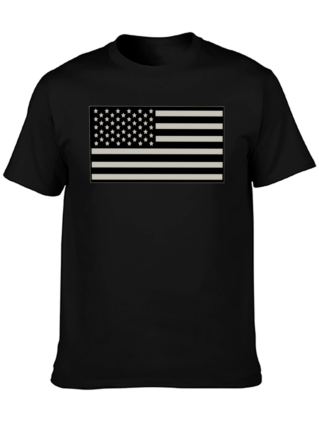 American Flag Graphic Tee - Patriotic Black Shirt