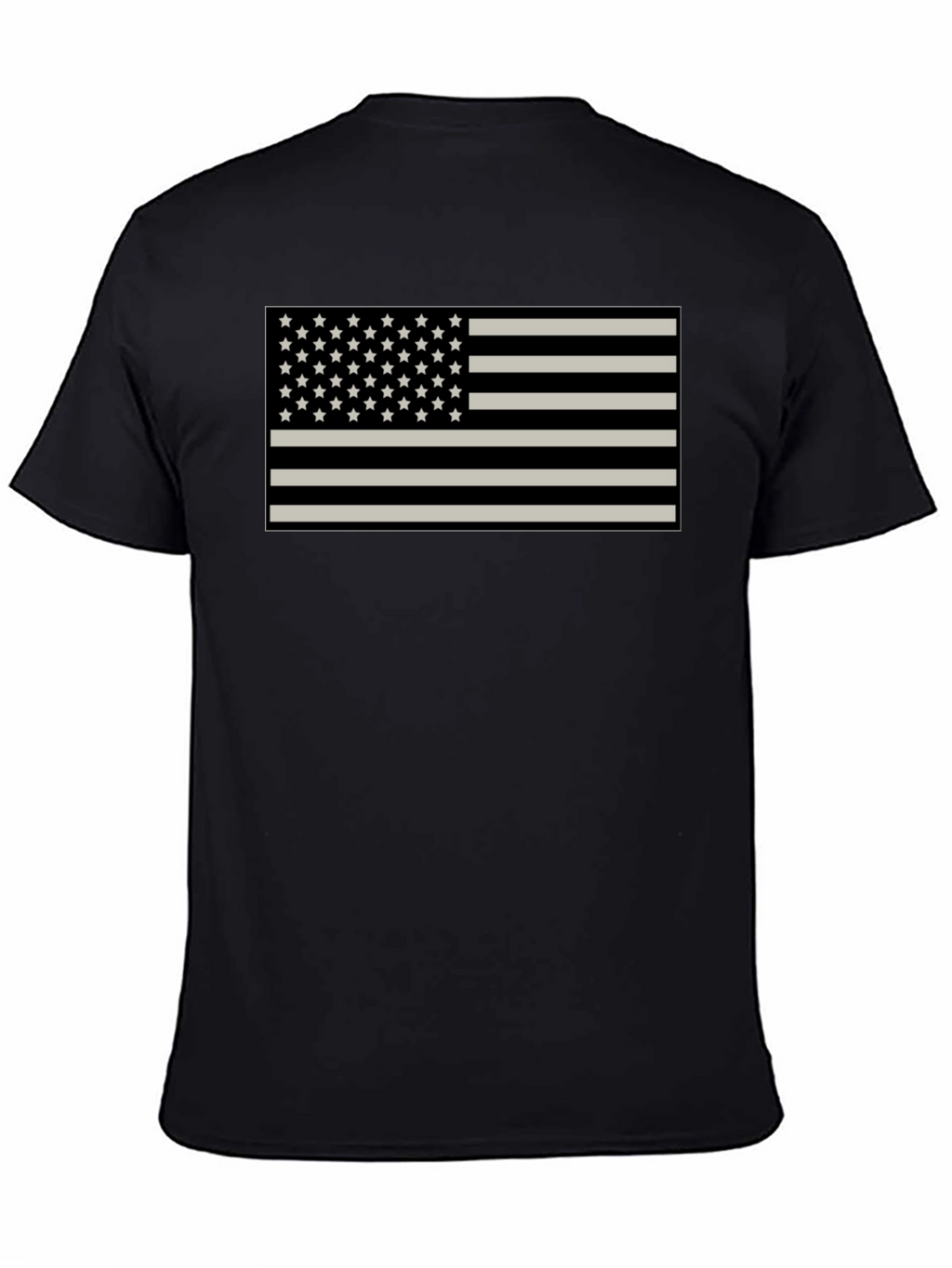 American Flag Graphic Tee - Patriotic Black Shirt