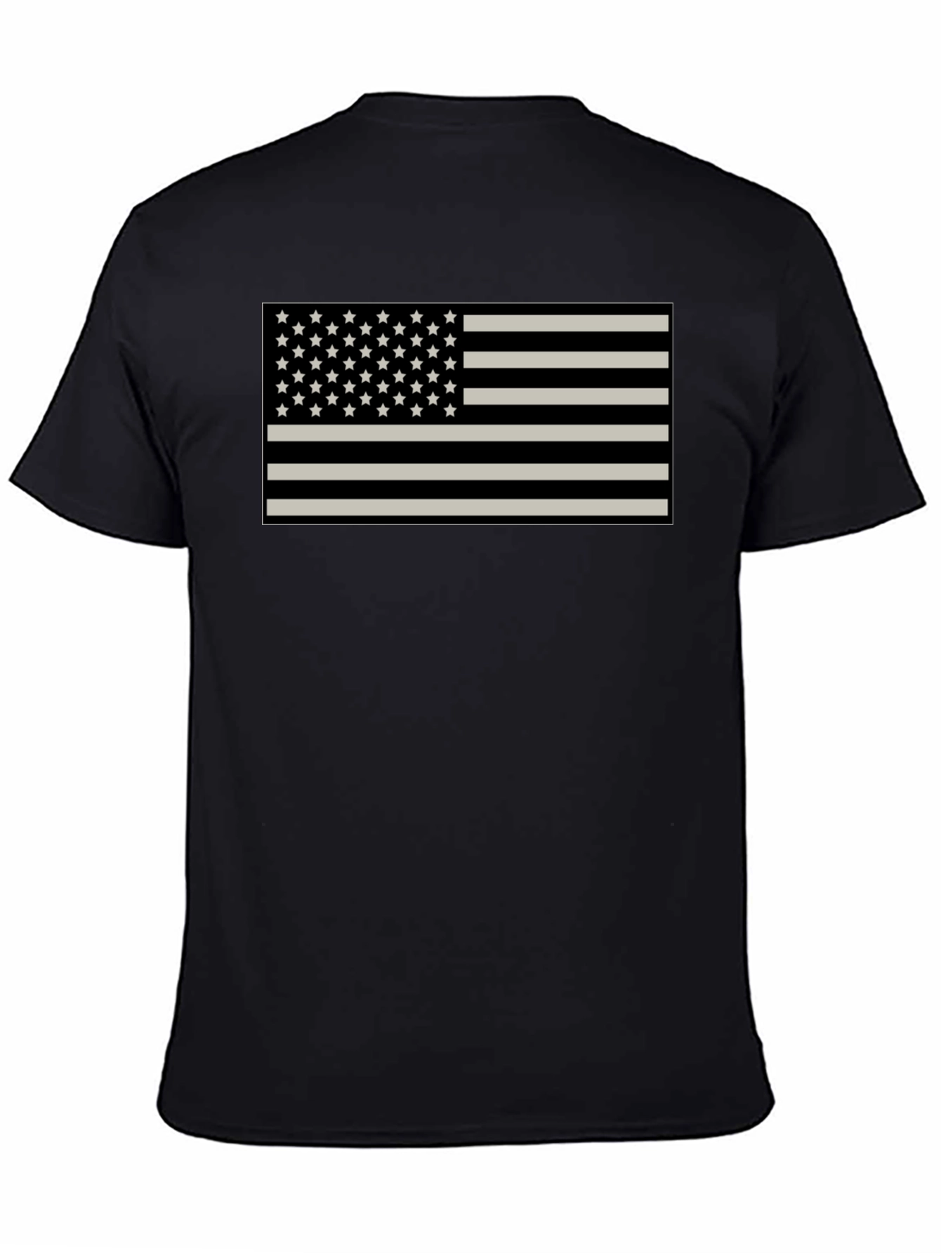 American Flag Graphic Tee - Patriotic Black Shirt